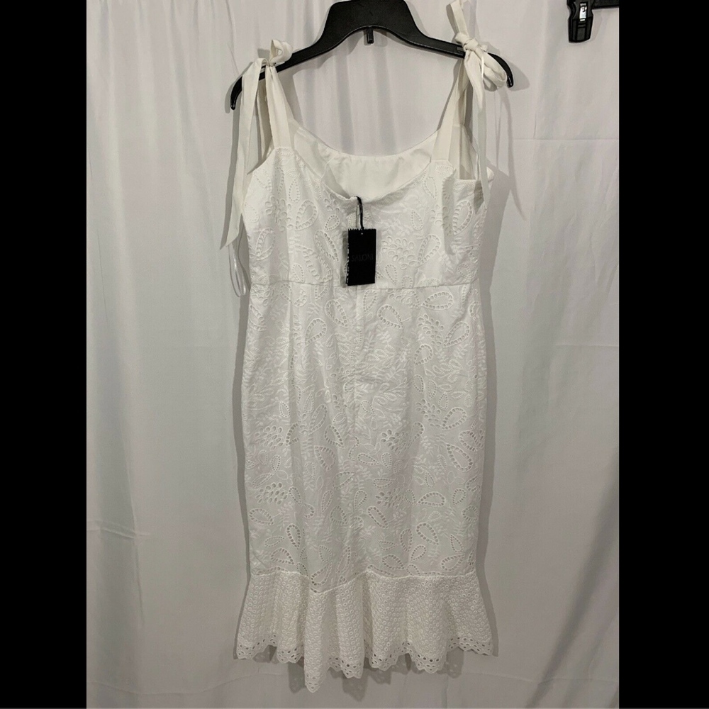NWT SALONI Rosie Eyelet Broiderie Dress in‎ French White [ 12 US ] - Picture 6 of 8